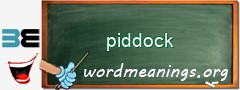 WordMeaning blackboard for piddock